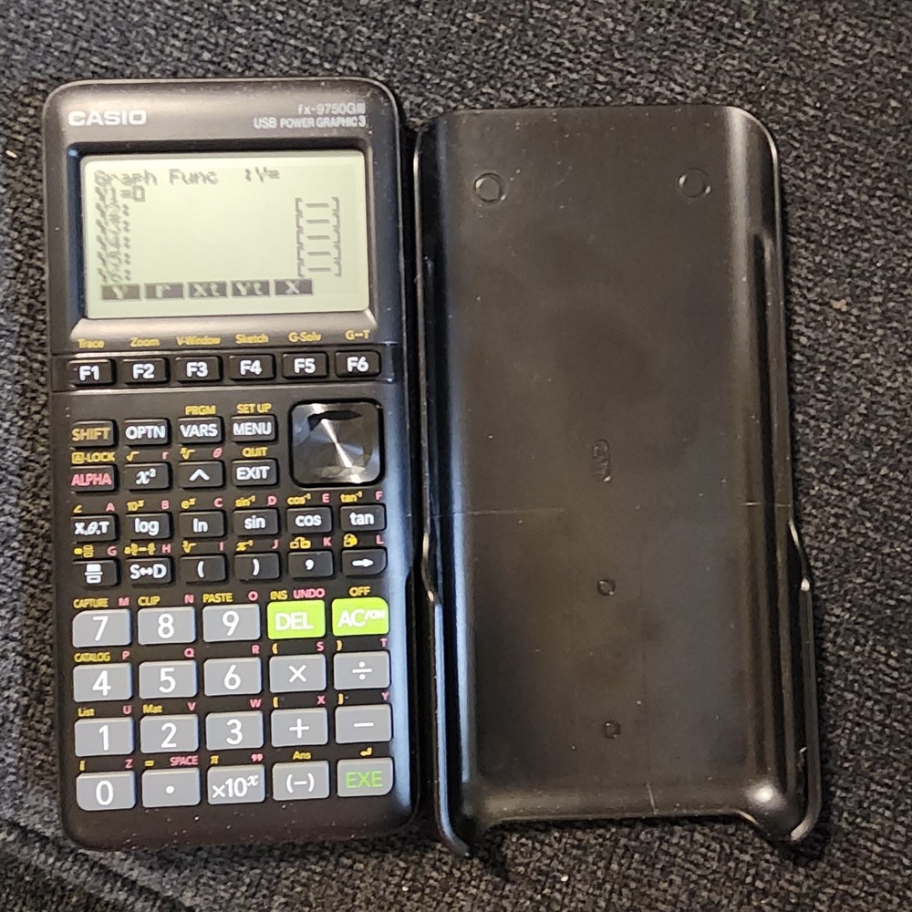 Casio FX-9750GIII USB Power Graphic 3. Large Display Tested Working W/Case‎